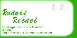 rudolf riedel business card